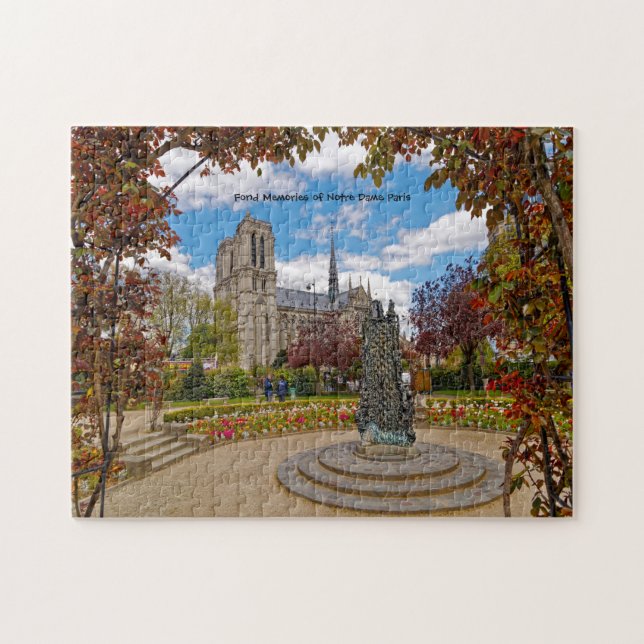 Notre Dame Paris. Jigszle Puzzle Pussel (Horisontell)