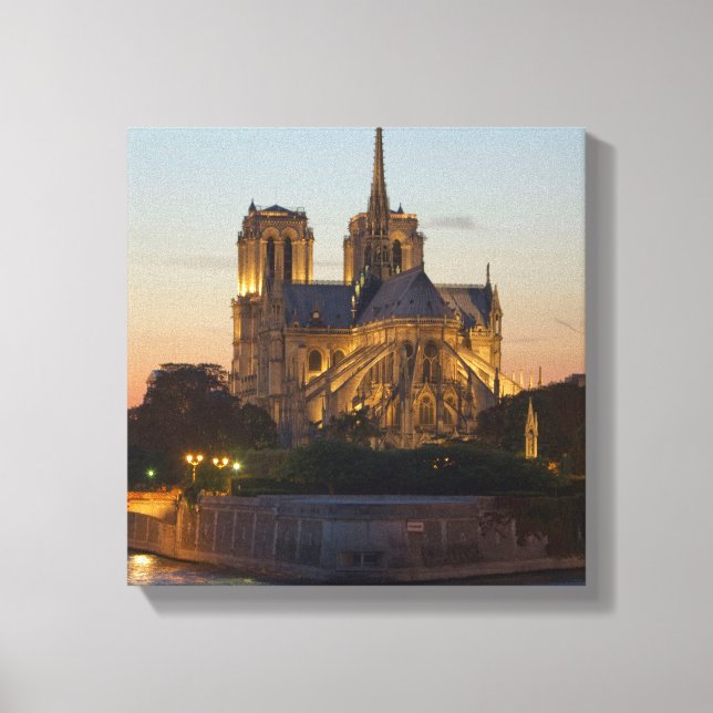 Notre Dame Paris Stretched Kanvastryck (Framsida)