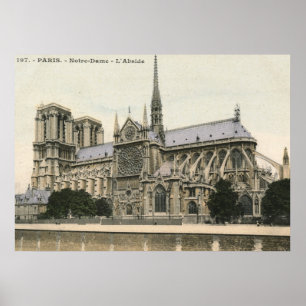 Notre Dame Paris vintage Poster