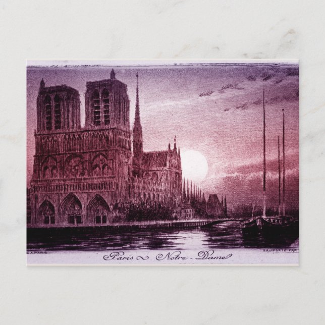 Notre Dame Paris Vykort (Framsida)