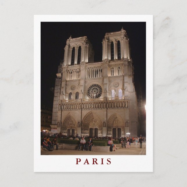 "Notre Dame, Paris" vykort (Framsida)