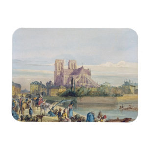 Notre Dame Paris (w/c på papper) Magnet