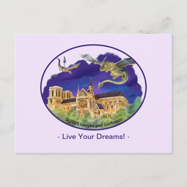 Notre Dame Post Card - Dreams Vykort (Framsida)