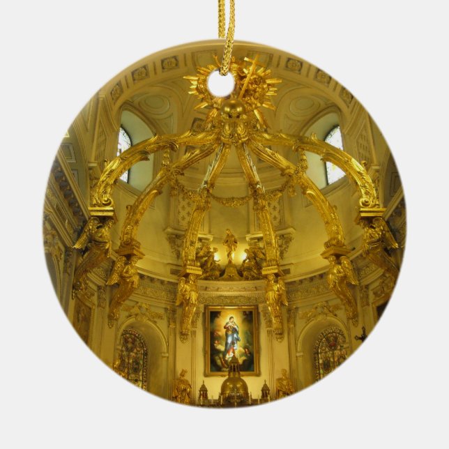 Notre Dame Quebec City Kanada prydnad Julgransprydnad Keramik (Framsidan)