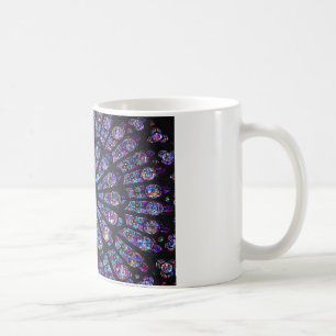 Notre Dame rosa fönster Kaffemugg