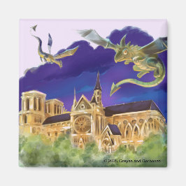 Notre Dame Square Magnet 2 tum