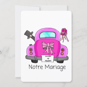 Notre Mariage - franskens bröllopsinbjudan Inbjudningar