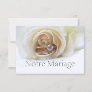 Notre Mariage - franskens bröllopsinbjudan Inbjudningar