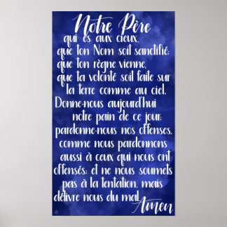 Notre Père (Herren böner i Fransk) Poster