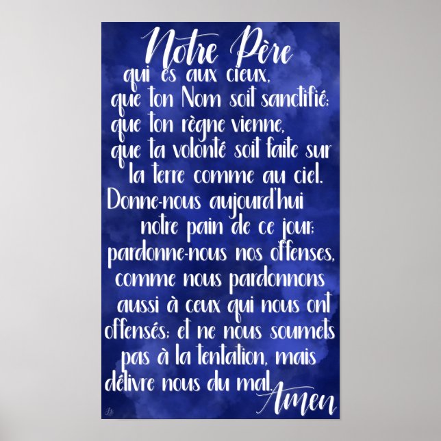 Notre Père (Herren böner i Fransk) Poster (Framsidan)