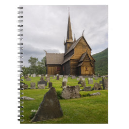 Notsystemkyrka med kyrkogården i norge anteckningsbok