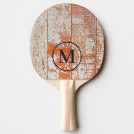 Nött Monogram i Ladanträ Pingisracket