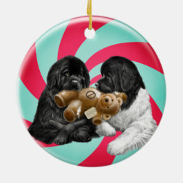 Notta Bear Candy Cane Julgransprydnad Keramik