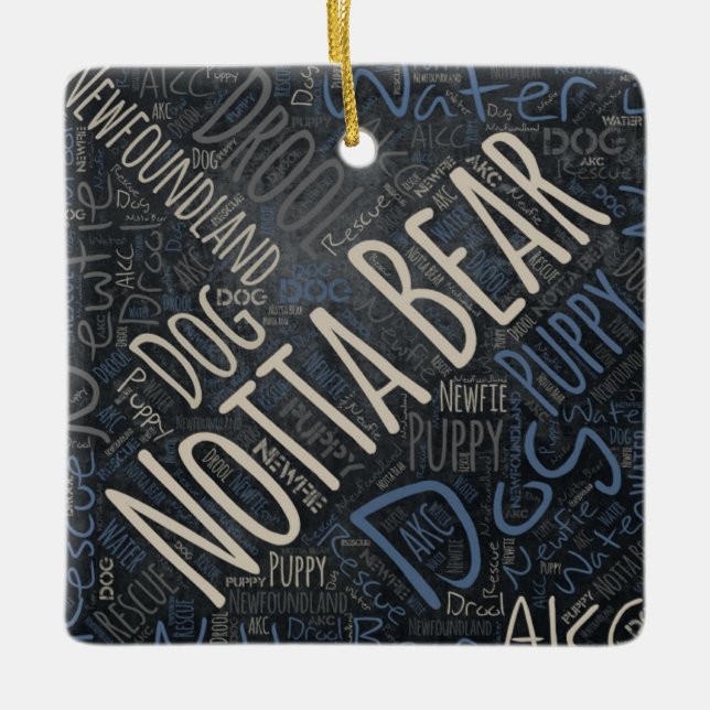 Notta Bear Keramisk Juldekoration (Framsida)