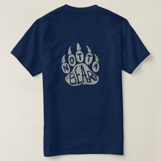 Notta Bear Paw-logotyp T Shirt (Design baksida)