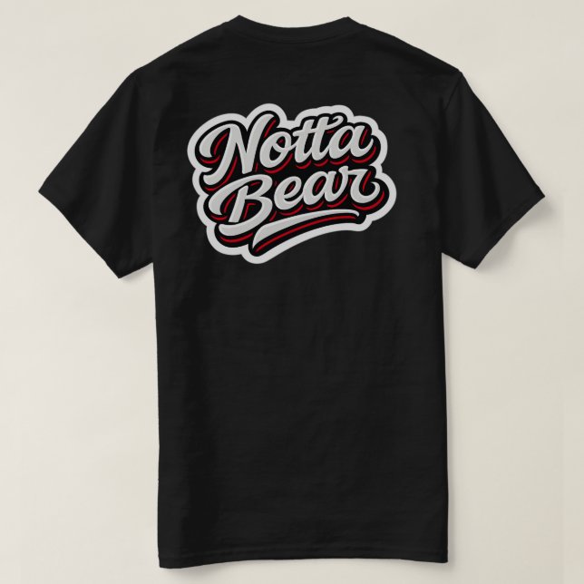 Notta Bear Script Sport Stil Logotyp T Shirt (Design baksida)