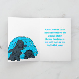 Notta Bears Puppy Igloo -Warm Winter Wishes Kort
