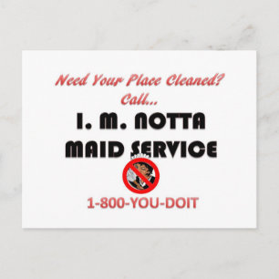 Notta Maid Service Vykort