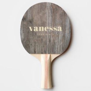 Nötta plankor Minimal Modern Klassiskt Namn Pingisracket