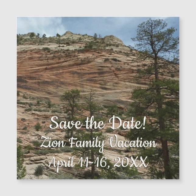 Nötta stenmurar i Zion National Park (Framsida)