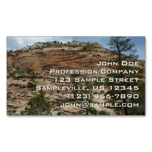 Nötta stenmurar i Zion National Park Magnetiska Visitkort