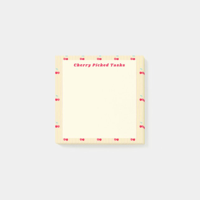 Nötta Uppgifter Söta Kant Retro Pop Post-it Block (Framsida)