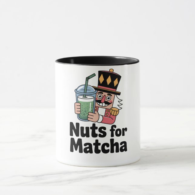 Nötter För Matcha Jul Nötknäppare Matcha Dryck Mugg (Center)