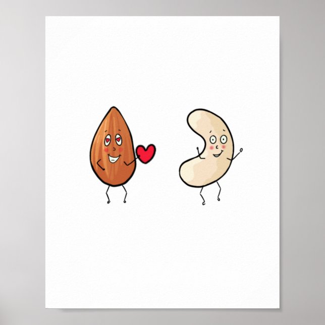 Nötter, mandel- och cashewnöt tema poster (Framsidan)