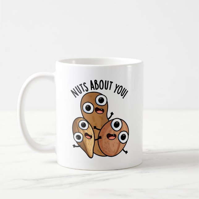 Nötter Om Dig Roliga Nöt Puns  Kaffemugg (Vänster)
