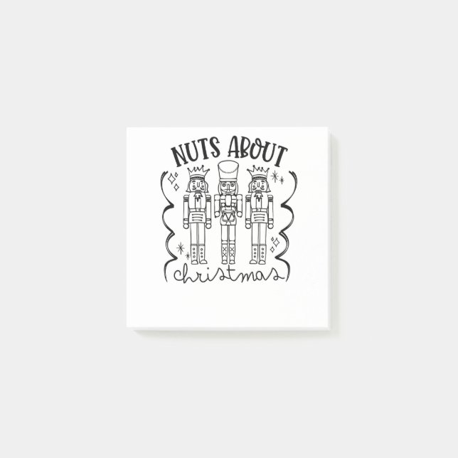 Nötter om jul Rolig jul Nötknäppare  Post-it Block (Framsida)