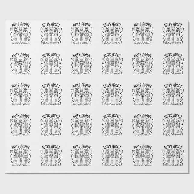 Nötter om jul Rolig jul Nötknäppare  Presentpapper (Platt)