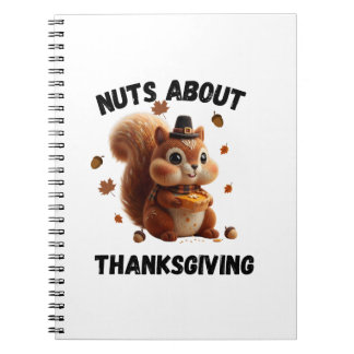 Nötter om paj – Söt garn ekorre Thanksgiving Anteckningsbok