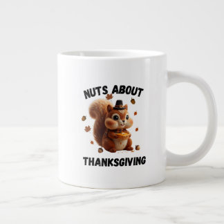 Nötter om paj – Söt garn ekorre Thanksgiving Jumbo Mugg