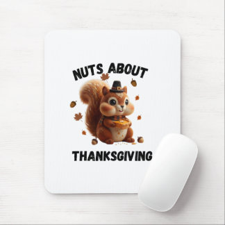 Nötter Om Paj – Söt Garn Ekorre Thanksgiving Musmatta