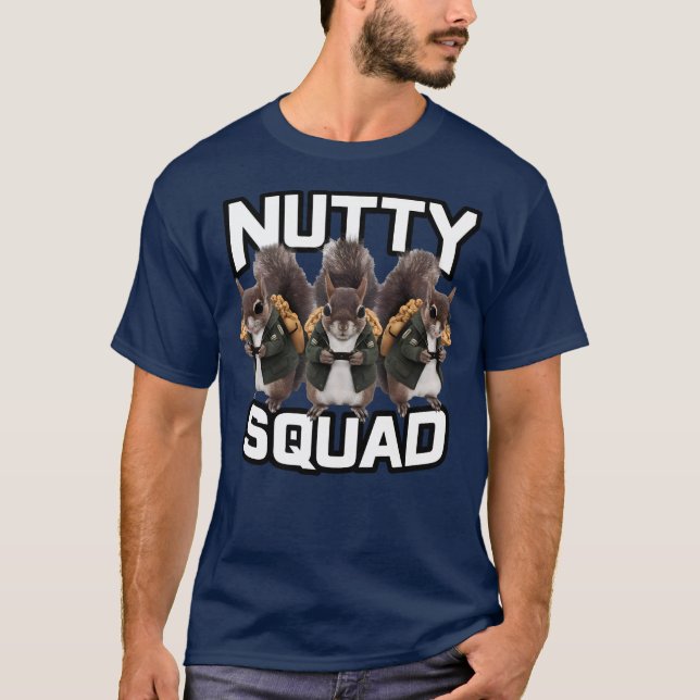 Nötter Squad, Ekorre Snabbmat Squad T Shirt (Framsida)