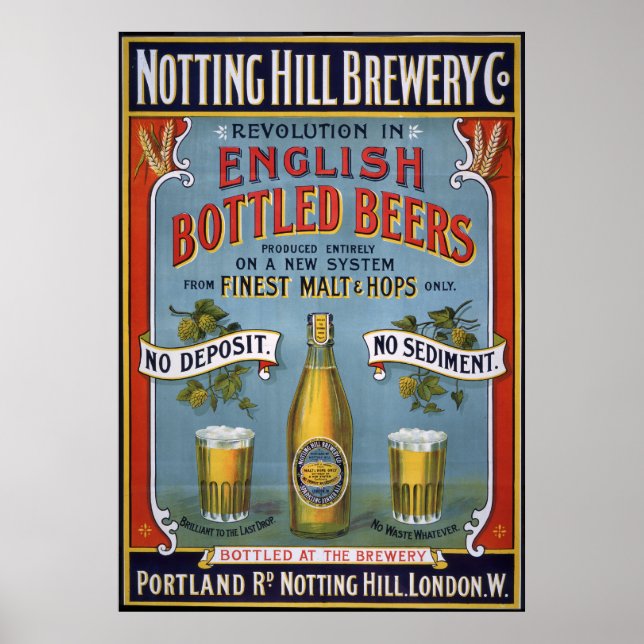 Notting Backe Brewery Co, 1899 Poster (Framsidan)