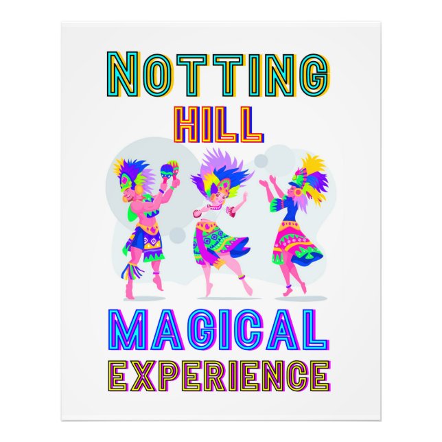 Notting Backe Carnival London England August Dance Fototryck (Framsidan)