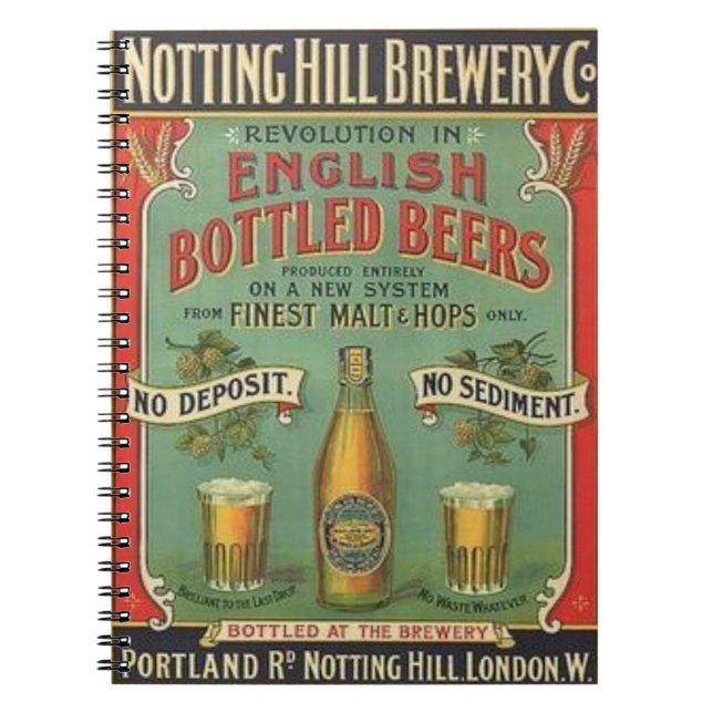 Notting Hill Brewery Co. Anteckningsbok (Framsidan)