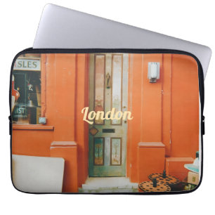 Notting Hill dörrsteg, London, Storbritannien Flas Laptop Fodral