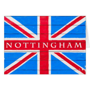 Nottingham - brittisk facklig jackflagga för hälsningskort