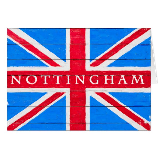 Nottingham - brittisk facklig jackflagga för hälsningskort (Framsidan Horizontal)
