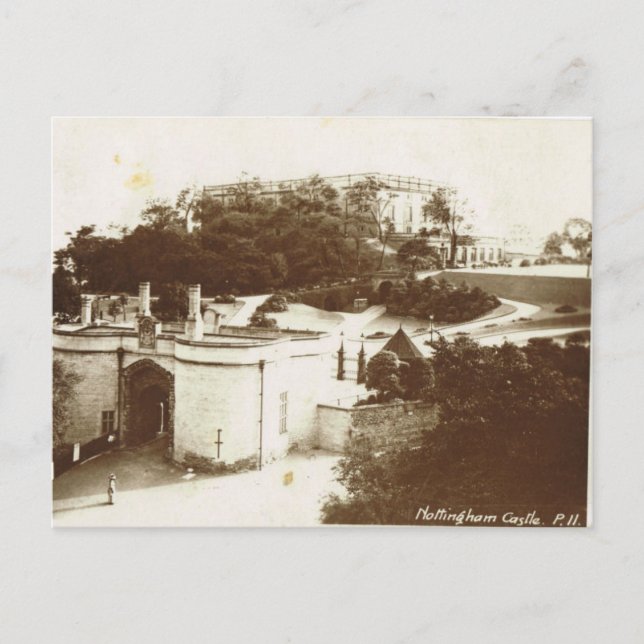 Nottingham Castle, 1920 Vykort (Framsida)