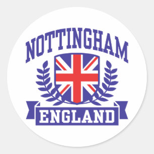 Nottingham England Runt Klistermärke