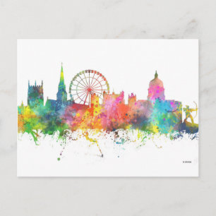 NOTTINGHAM ENGLAND SKYLINE VYKORT