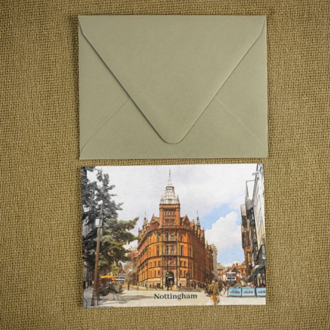 Nottingham England UK Vykort (nottingham england UK travel postcard)