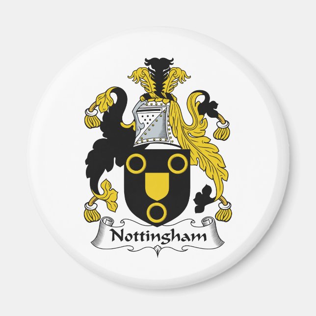 Nottingham Family Crest Magnet (Framsidan)