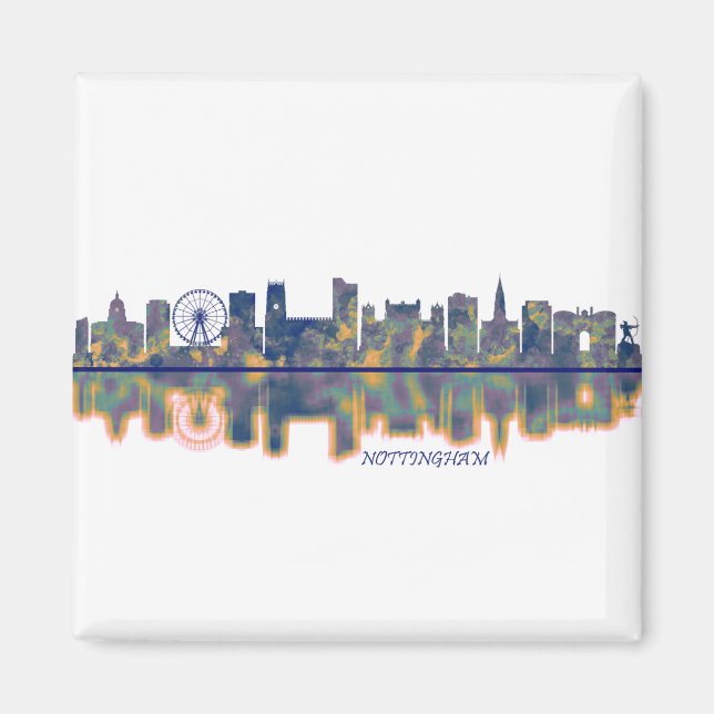 Nottingham Skyline Magnet (Framsidan)