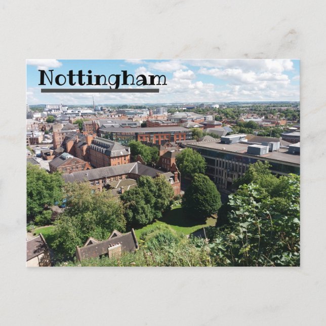 Nottingham Skyline Postcard Vykort (Framsida)