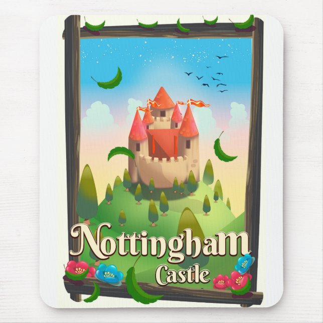 Nottingham slott reseraffisch musmatta (Framsidan)