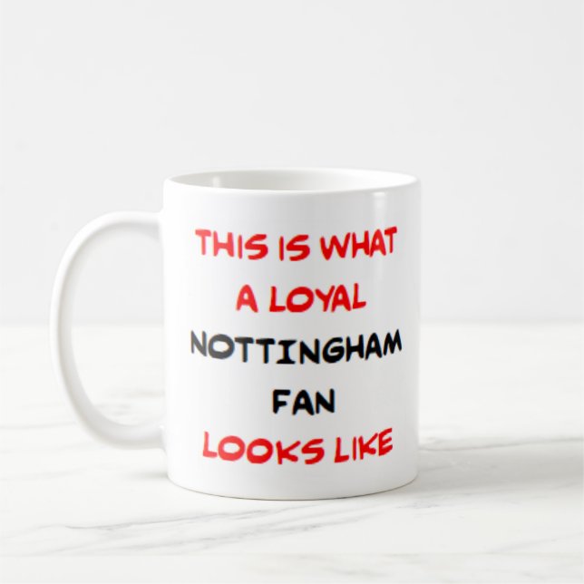 Nottingham-supporter, lojal kaffemugg (Vänster)